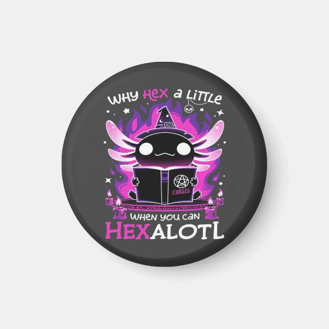 Axolotl Witching Hour - Salamandre Magnet (Vorne)