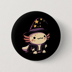Axolotl Wizard - Fantasy Pet Button
