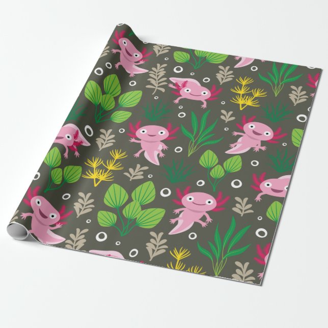 Axolotl Wrapping Paper Geschenkpapier (Ungerollt)