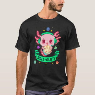 Axolotl Würfel für Drachen D20 Rpg Gamer Fantasy G T-Shirt