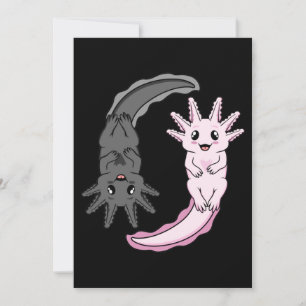 Axolotl Yin Yang Kawaii Animal Axolotls Lover Owne Dankeskarte