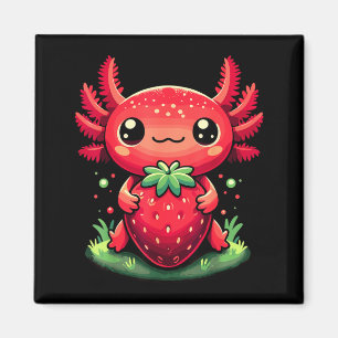 Axolotls Süße Erdbeeren Sommer Frucht Liebhaber Ka Magnet