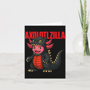 Axolotlzilla niedliches Axolotl Halloween-Kostüm J Karte