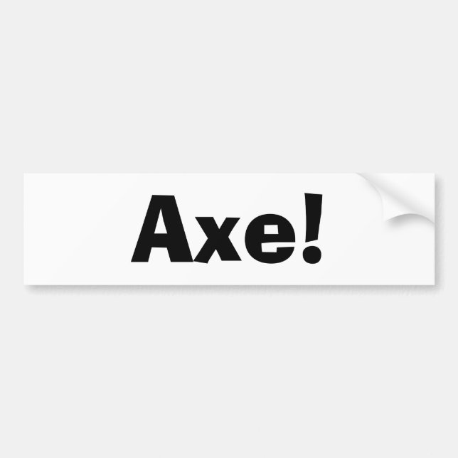 Axt! Autoaufkleber (Vorne)