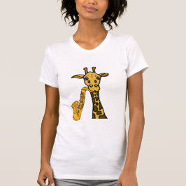 AXT Giraffe, die das Sax-Shirt spielt T-Shirt