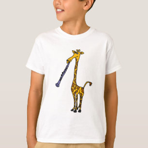 AXT Giraffe, die den Clarinet spielt T-Shirt