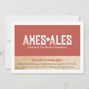 Axtwerfen Party-Einladung Einladung