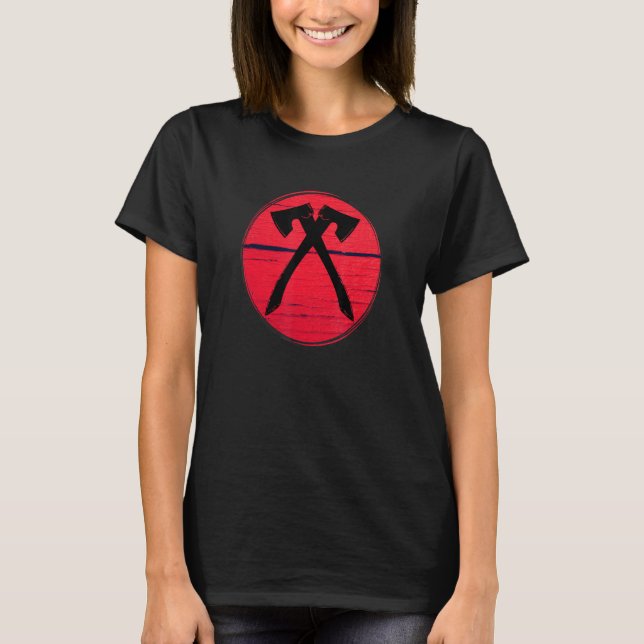 Axtwerfen Vintage-Grafik T-Shirt (Vorderseite)