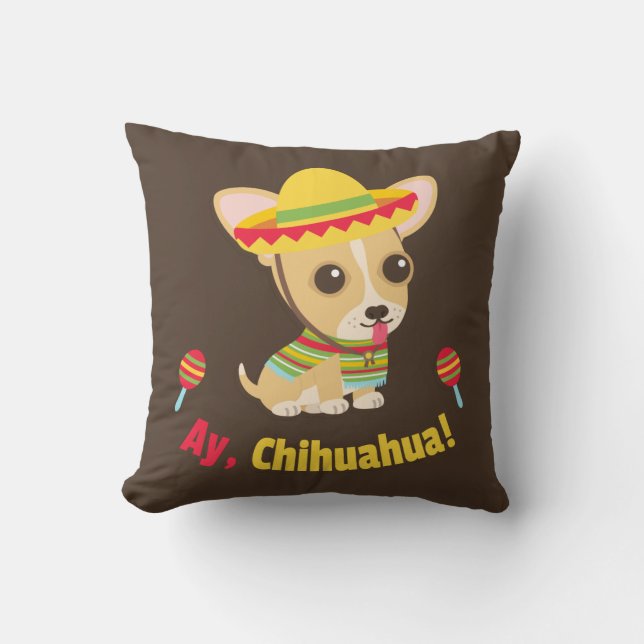 Ay-Chihuahua-Hundemexikanisches Kissen (Vorderseite)