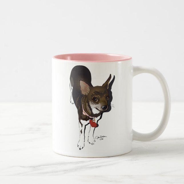 ¡ Ay-Chihuahua! Liebe I Sie! Zweifarbige Tasse (Rechts)