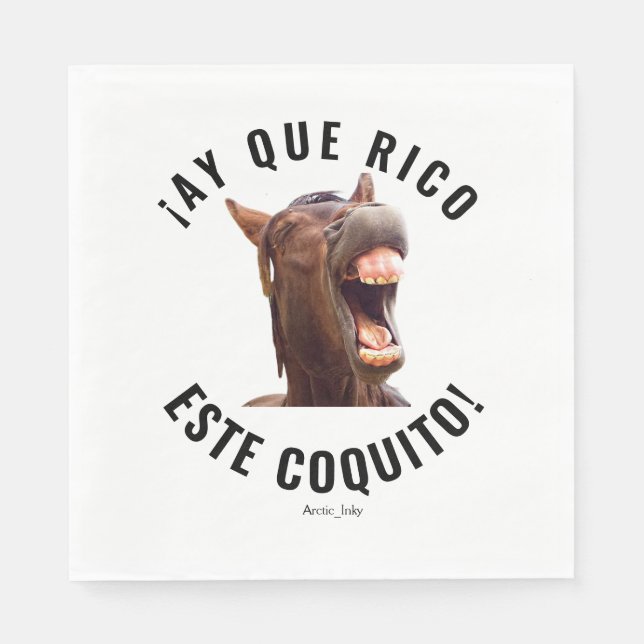 ¡Ay Que Rico Este Coquito! Serviette (Vorderseite)