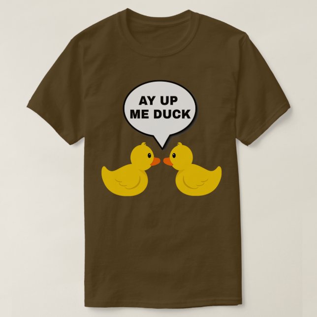 Ay Up Me Ente Black T-Shirt (Design vorne)