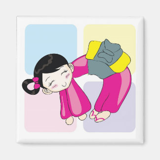 Aya-chan O-shape Square Magnet