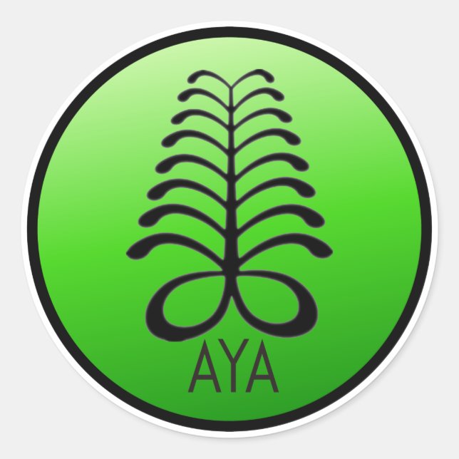 AYA KEINE ANGST IHRES Aufklebers Runder Aufkleber (Vorderseite)