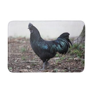 Ayam Cemani Hahn-Schwarz-Huhn-Hahn Badematte