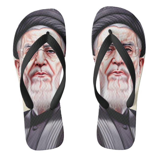Ayatollah Khamenei Drehe Flop Flip Flops (Fußbett)