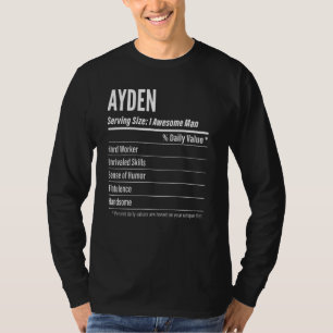 Ayden Serving Size Nutrition Label Calories T-Shirt
