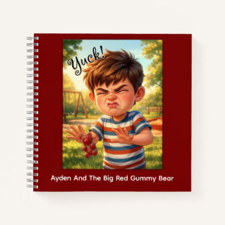 Ayden und das große rote Gummibär-Spiralheft Notizbuch