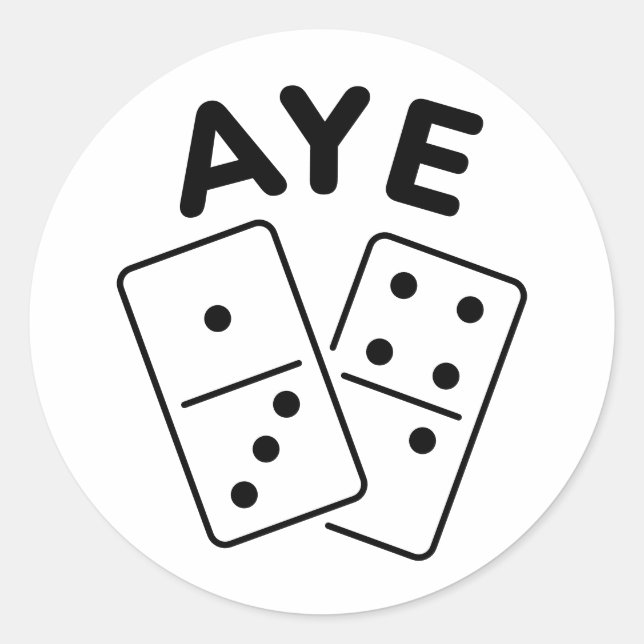 'Aye Domino' K-Pop Boygroup Meme Quote Runder Aufkleber (Vorderseite)