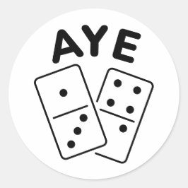 'Aye Domino' K-Pop Boygroup Meme Quote Runder Aufkleber