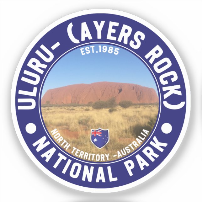 Ayers Rock National Park – Australian Outback Land Aufkleber (Vorderseite)