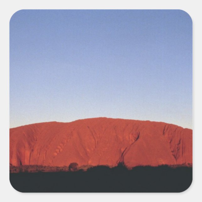 Ayers Rock Quadratischer Aufkleber (Vorderseite)