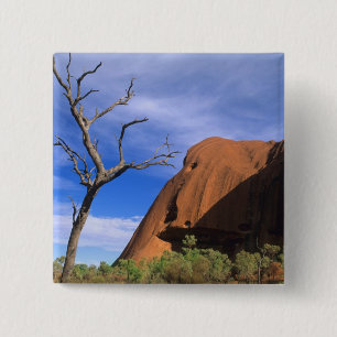 Ayers Rock Uluru in Australien Outback Button