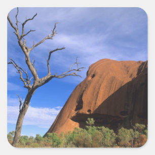 Ayers Rock Uluru in Australien Quadratischer Aufkleber