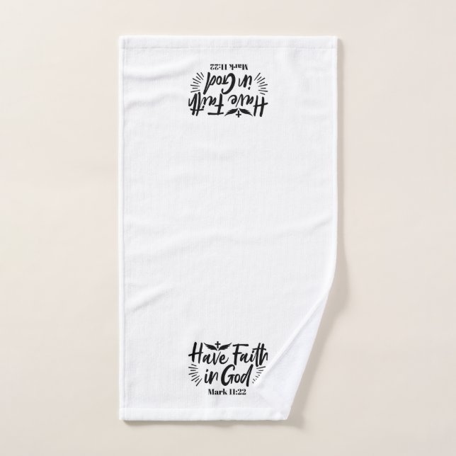 Ayez foi en Dieu Mark 11:22 Citation Inspirationne (Serviette à main)