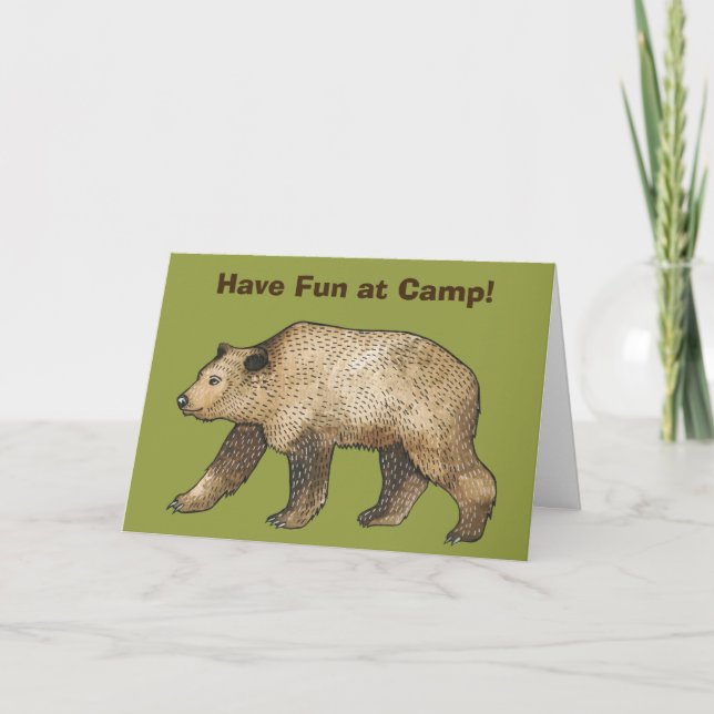 Ayez l'amusement à la carte de voeux de camp (Devant)