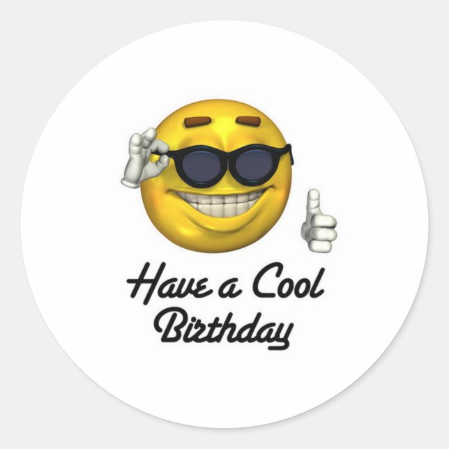 Ayez un autocollant d'anniversaire cool (Devant)