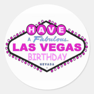 Ayez un autocollant fabuleux d'anniversaire de Las