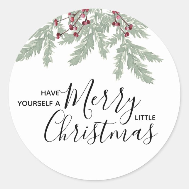Ayez un joyeux petit Noël Autocollant (Devant)