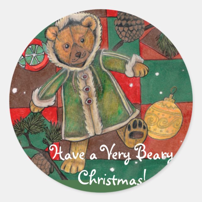 Ayez un Noël de Très Béatière ! Stickers Teddy~ (Devant)