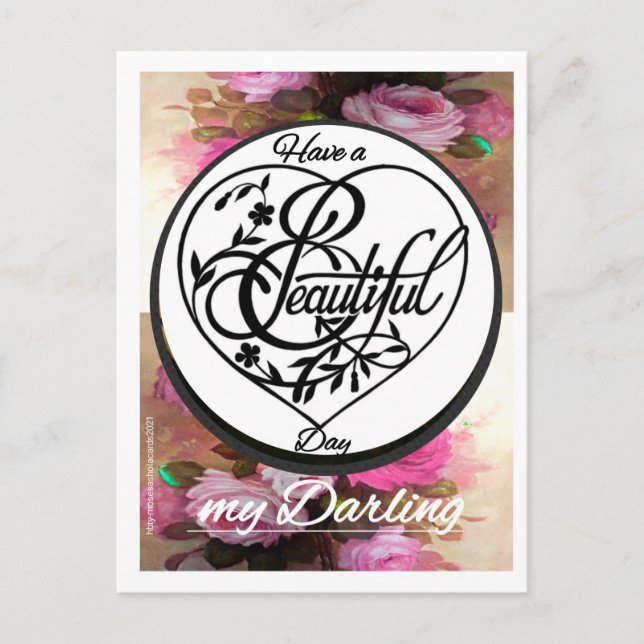 Ayez une 'Belle' Journée Carte Postale Dessinée à  (Devant)