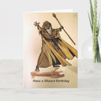 Ayez une carte d'anniversaire de magicien