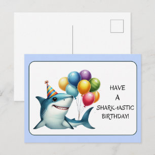 Ayez une carte d'anniversaire pour les requins