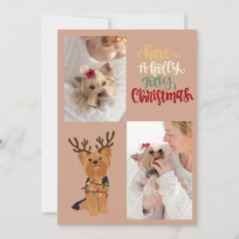 Ayez une carte de chien de Noël Holly Jolly