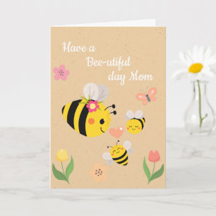Ayez une carte de fête des mères pour abeilles