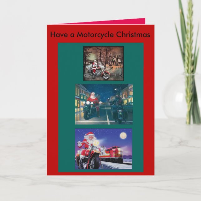 Ayez une carte de Noël de moto (Devant)