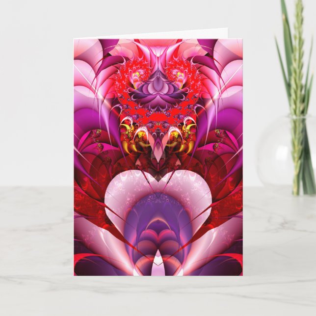 Ayez une carte de Valentine de fractale (Devant)