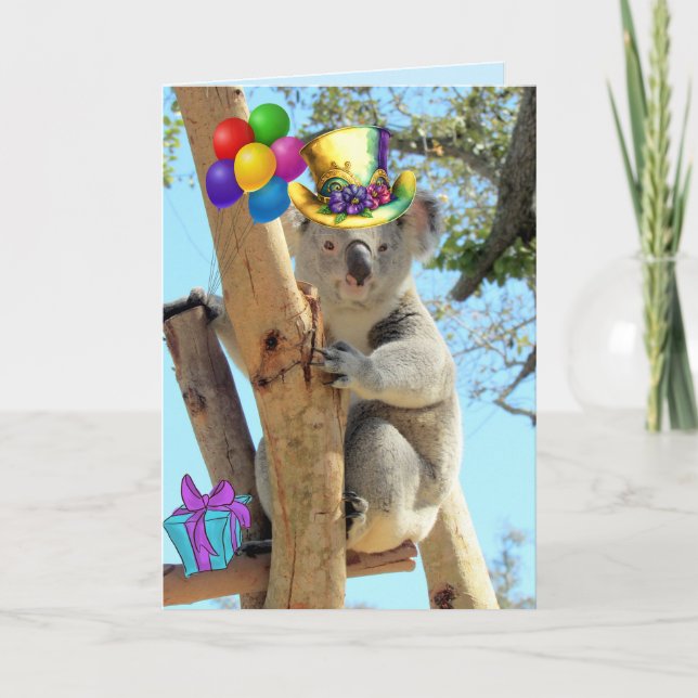 Ayez Une Carte De Voeux D'Anniversaire Koala-ty (Devant)