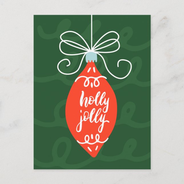 Ayez Une Carte Postale Holly Jolly Christmas Holid (Devant)