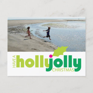 Ayez une carte postale photo Holly Jolly Christmas