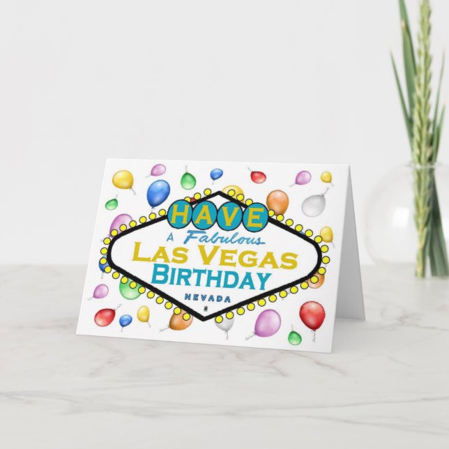 Ayez Une Fabuleuse Carte D'Anniversaire Las Vegas  (Devant)
