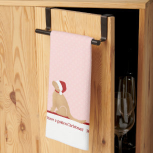 Ayez une serviette de cuisine Père Noël Chien de N