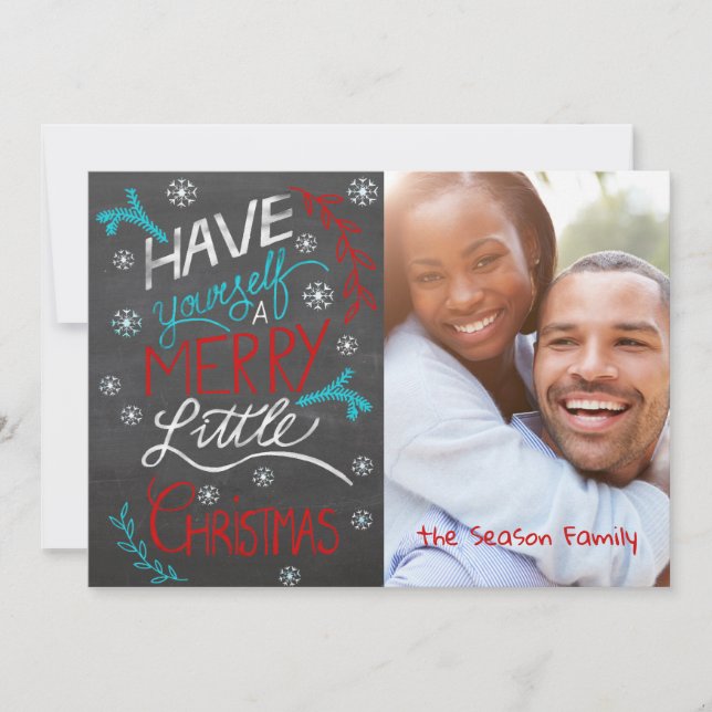 Ayez vous-même un joyeux petit carte photo de Noël (Devant)