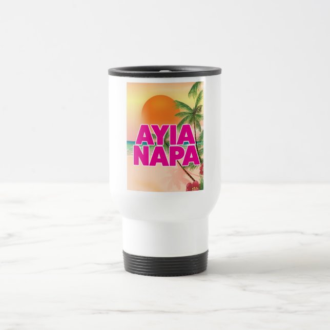 Ayia Napa Holiday Poster Reisebecher (Mittel)