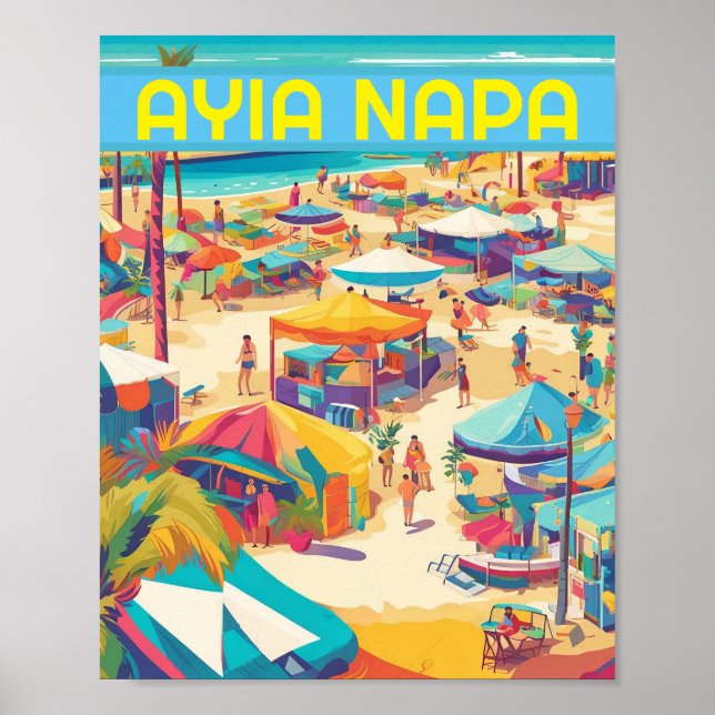 Ayia Napa Zypern Touristenort Poster (Vorne)