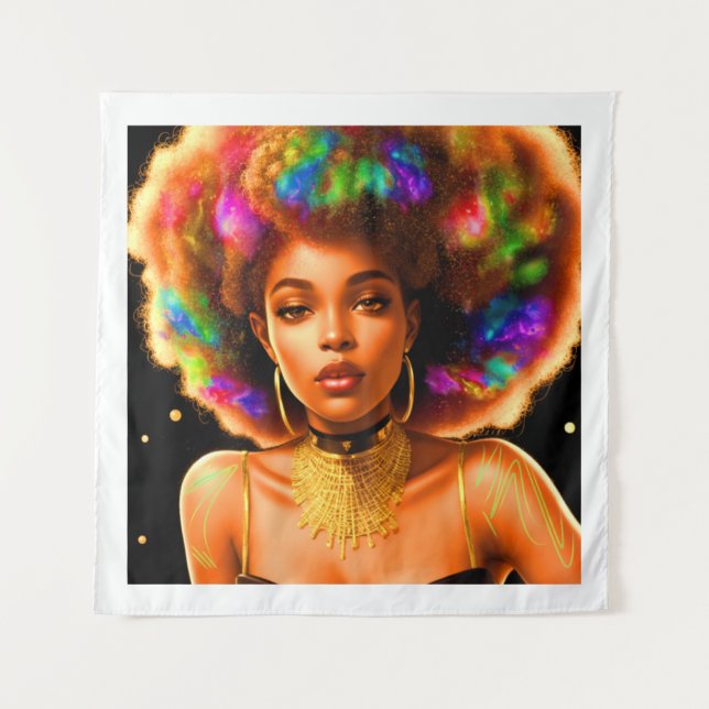 Ayila-Teppich Gold Wandteppich (Vorderseite)